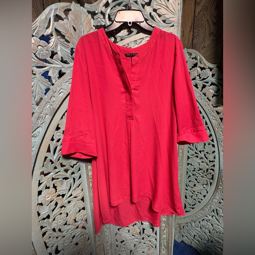 Zac & Rachel Red Women's Tunic Top